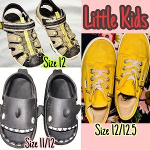 Kids Size 12 Casual Sneakers & Sandals Shark Slides Closed Toe Water Shoes